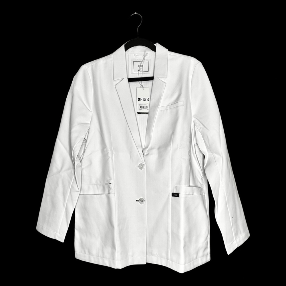 Figs white short lab coat